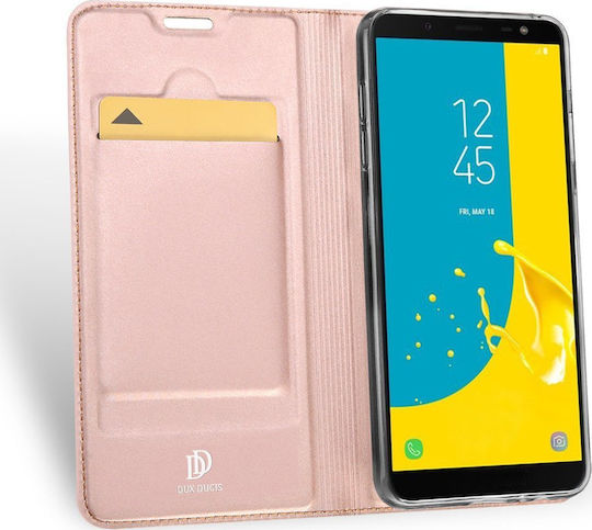 Dux Ducis Skin Pro Книга Изкуствена кожа Розово злато (Galaxy J6)