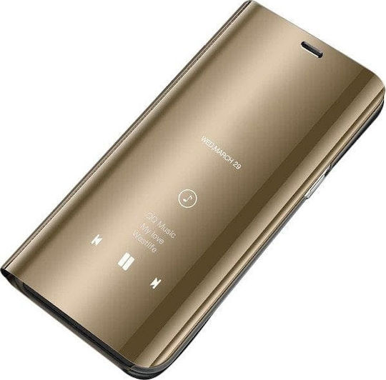 Hurtel Clear View Book Plastic Auriu (Galaxy S8+)
