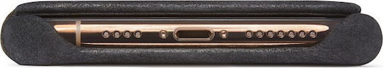 Decoded Leather Slim Brieftasche Synthetisches Leder Schwarz (iPhone XS Max)
