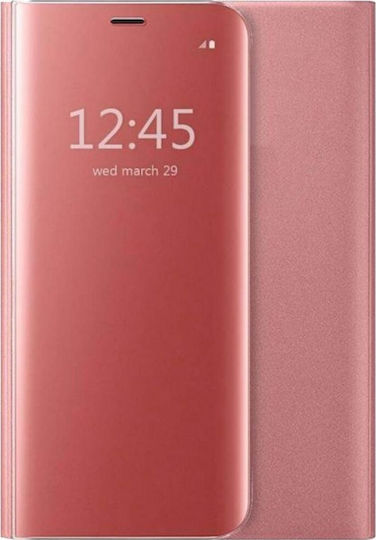 Калъф Книга Стойка Пластмаса Розово Злато Pocophone F1