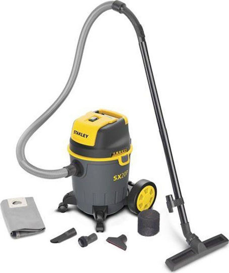 Stanley SXVC20PE Staubsauger Flüssigkeiten / Feststoffe 1200W mit Kunststoff Behälter 20Es