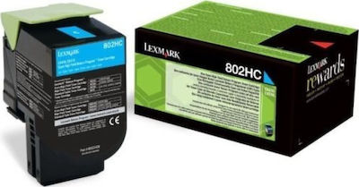 Lexmark 802SC Toner Kit tambur imprimantă laser Cyan Randament ridicat 2000 Pagini printate (80C2SC0)