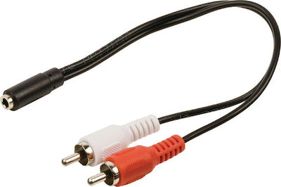 Valueline Convertor RCA 2x mascul în 3.5mm feminin (VLAP22255B0.20)