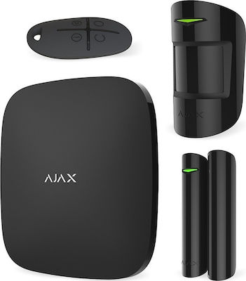 Ajax Systems StarterKit Plus Ασύρματο Σύστημα Συναγερμού με Ανιχνευτή Κίνησης , Αισθητήρα Πόρτας , Τηλεχειριστήριο και Κέντρο (Wi-Fi) Μαύρο