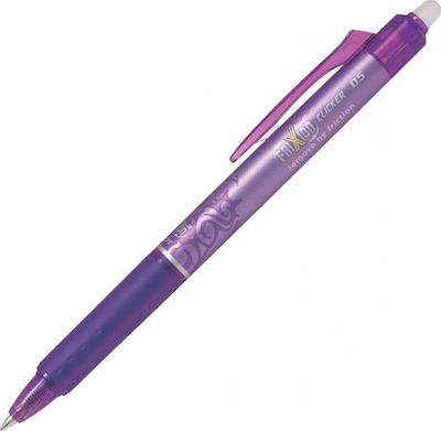 Pilot Frixion Ball Clicker Pen Gel 0.5mm with Purple Ink