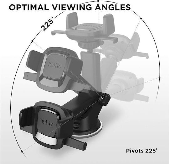 iOttie Βάση Κινητού Αυτοκινήτου Easy One Touch 4 Mini Dash & Windshield Mount με Ρυθμιζόμενα Άγκιστρα