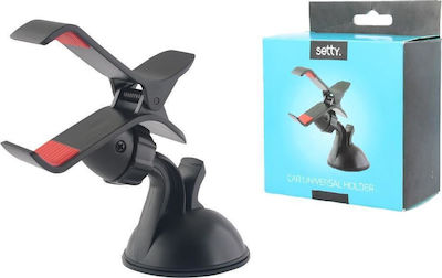 Setty Mobile Phone Holder Car Universal Holder with Clip-Peg Black