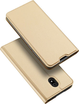 Dux Ducis Skin Pro Carte Piele artificială Aur (Redmi 8A) KLDREDMI8AGD