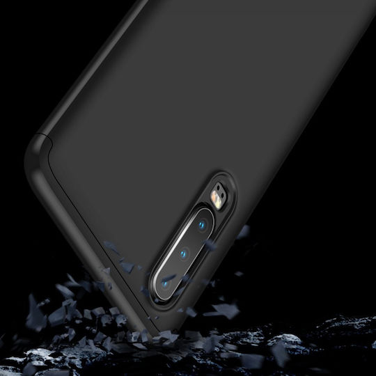 С пълно покритие (360°) Пластмаса 0.3мм Черен (Huawei P30)
