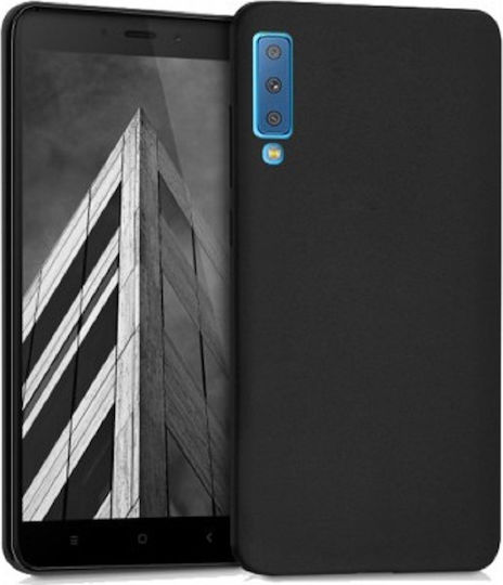 Umschlag Rückseite Silikon 1.2mm Schwarz (Galaxy A7 2018)