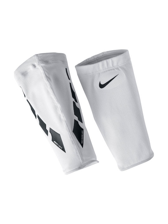 Nike Guard Lock Elite Leg Sleeves για Επικαλαμίδες Ποδοσφαίρου Λευκά