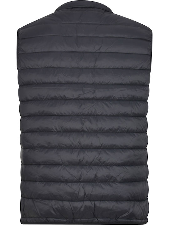 Basehit Men's Sleeveless Puffer Jacket Black