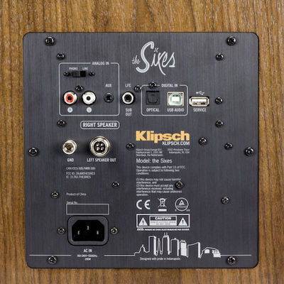 Klipsch The Sixes Самоусилващи се тонколони 2 Брой шофьори с Wi-Fi и Bluetooth 100W (Двойка) Кафяв