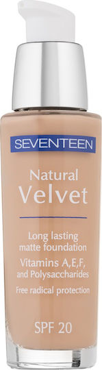Seventeen Natural Velvet Longlasting Matte Liquid Make Up SPF20 07 Latte 30ml