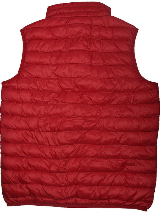 Basehit Men's Sleeveless Puffer Jacket Red