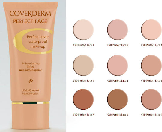 Coverderm Perfect Face Waterproof SPF20 Liquid Make Up 08 30ml