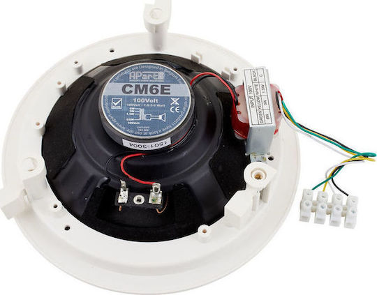 Apart Audio CM-6E Παθητικό Ηχείο Οροφής 15W (Τεμάχιο) Λευκό