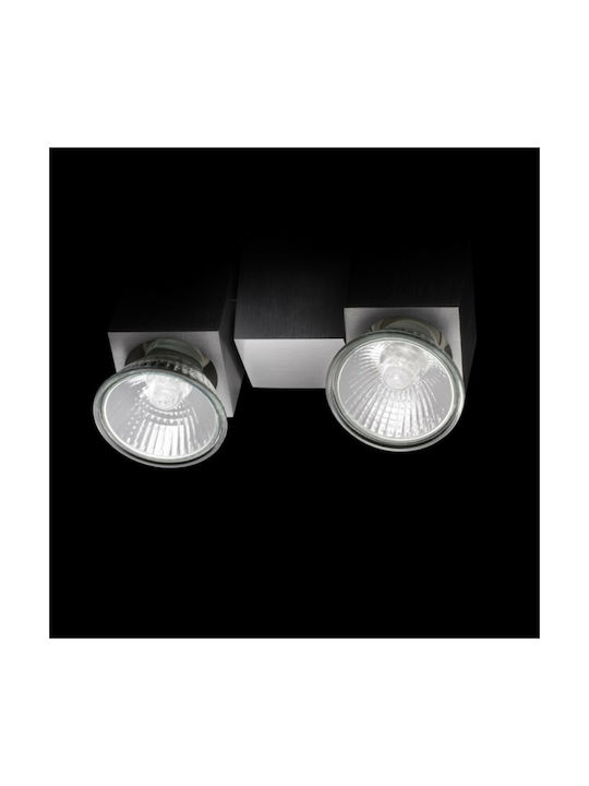 Rendl Light Studio Marvel II With Tilt Function Doppel Spot mit Fassung GU10 in Silber Farbe