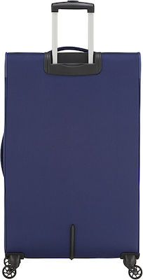 American Tourister Heat Wave Spinner Μεγάλη Βαλίτσα με ύψος 80cm σε Navy Μπλε χρώμα