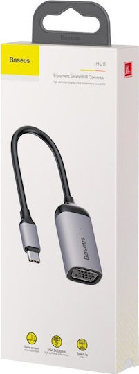 Baseus Enjoyment Series Converter USB-C male to VGA female Gray 1pcs