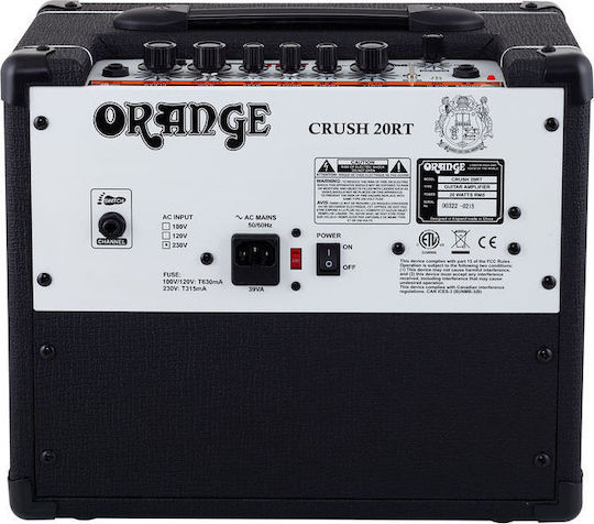Orange Crush 20RT Combo Ενισχυτής Ηλεκτρικής Κιθάρας 1 x 8" 20W Μαύρος