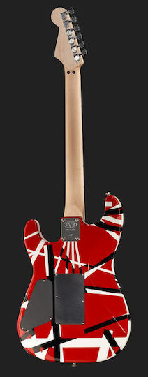 EVH Striped Series Electric Guitar Stratocaster with H Pickup Configuration Red with Black Stripes