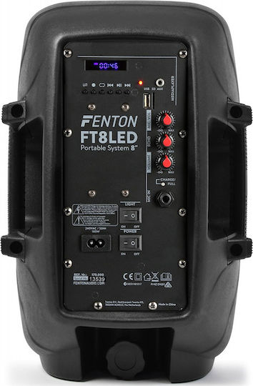 Fenton Ηχείο Karaoke με Ενσύρματo Μικρόφωνο και Εφέ Φωτισμού FT8LED 170.090 Μαύρο