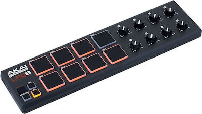Akai Proffesional Midi Controller LPD-8-V2 USB σε Μαύρο Χρώμα
