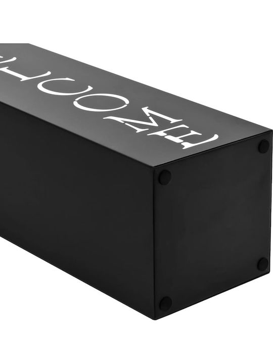 vidaXL Welcome Black 15.5x15.5x48.5cm