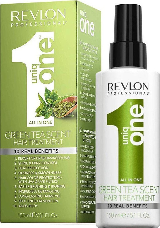 Revlon Uniq One Lotion Ενδυνάμωσης 150ml Μαλλιών τους Tea Τύπους in Green για One Όλους All