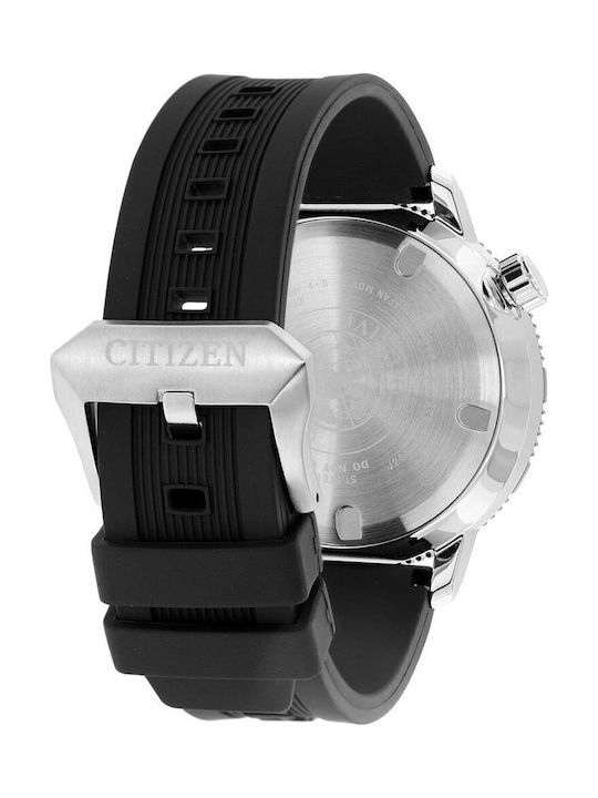 Citizen Promaster Land Altichron Ανδρικό Ρολόι 46mm Eco - Drive με Μαύρο Καουτσούκ Λουράκι