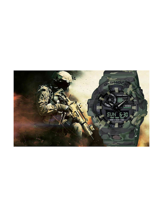 Casio G-Shock Analog/Digital Uhr Chronograph Batterie mit Grün