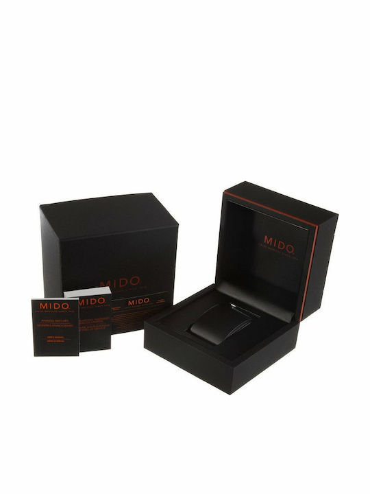 Mido Star Captain V Three Hands Ανδρικό Ρολόι 43mm Αυτόματο με Ασημί Μεταλλικό Μπρασελέ
