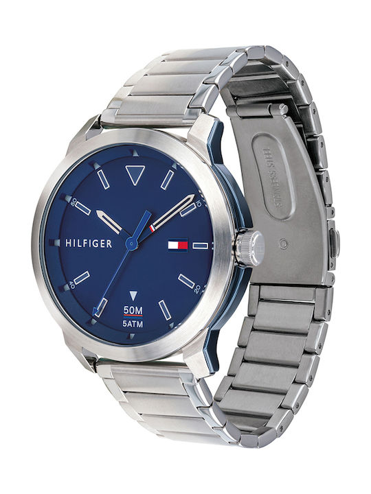 Tommy Hilfiger Sport Men's Watch 42mm Battery with Silver Metal Bracelet