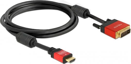 DeLock 2m DVI-D male to HDMI male Cable Black (84342)