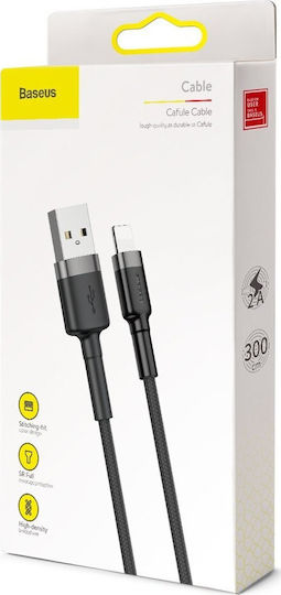 Baseus Cafule IP Edition Braided USB-A to Lightning Cable Black 3m (CALKLF-RG1)