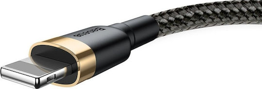 Baseus Cafule IP Edition Плетена USB-A към Lightning кабел Златист 3м (CALKLF-RV1)