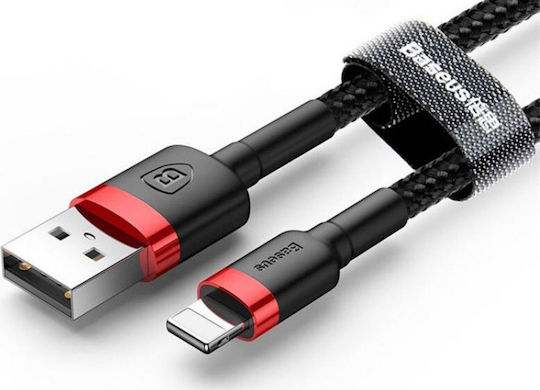 Baseus Cafule IP Edition Плетена USB-A към Lightning кабел Черен 2м (CALKLF-C19)