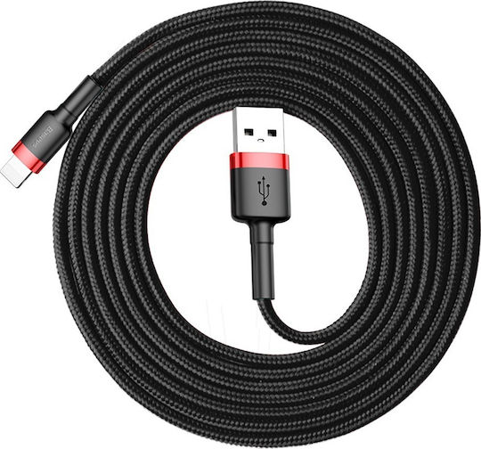 Baseus Cafule IP Edition Плетена USB-A към Lightning кабел Черен 2м (CALKLF-C19)