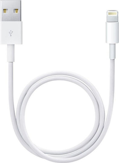 Green Mouse Regular USB-A la Cablu Lightning Alb 2m