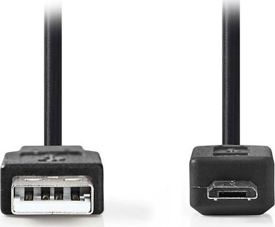 Nedis Regulat USB 2.0 spre micro USB Cablu Negru 0.5m (CCGP60500BK05) 1buc