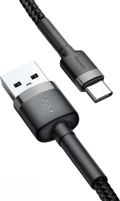 Baseus Cafule Braided USB 2.0 Cable USB-C male - USB-A male Black 0.5m (CATKLF-AG1)