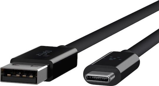 Belkin 3.1 USB-A to USB-C Cable USB 3.1 Cable USB-C male - USB-A PD Μαύρο 1m F2CU029BT1M-BLK