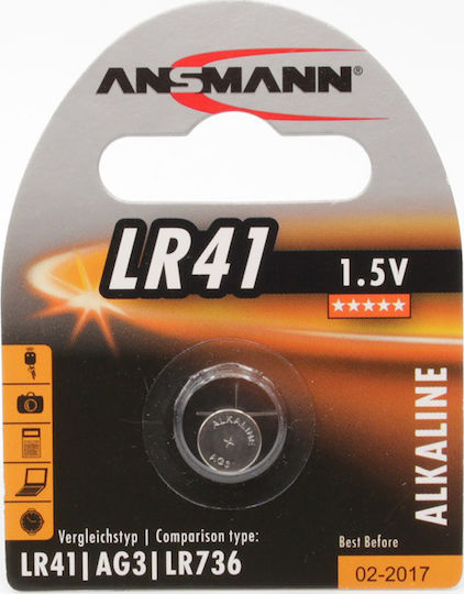 Ansmann Batterie Alkalisch für Uhren LR41 1.5V 1Stück