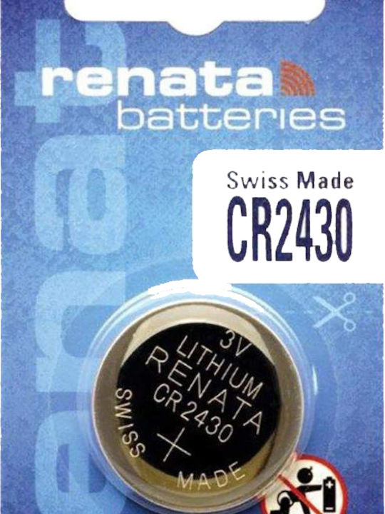 Renata Μπαταρία Λιθίου Ρολογιών CR2430 3V 1τμχ