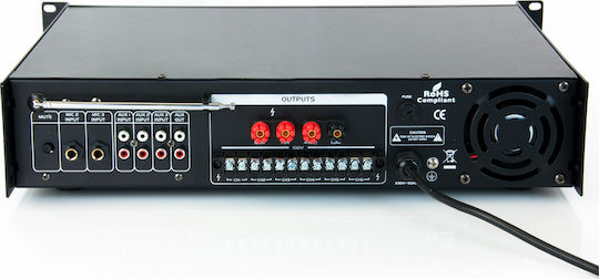 Master Audio MV6300CR Τελικός Ενισχυτής Εγκαταστάσεων με 6 Ζώνες 180W/100V και Συνδέσεις USB/FM/Bluetooth