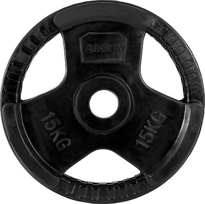 Amila 90276 Scheibenset Olympischen Typs Gummierte 1 x 20kg Φ50mm