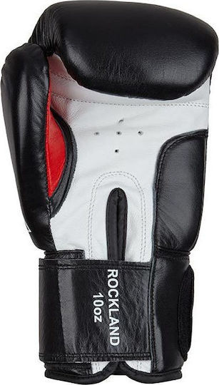 Benlee Rockland Kids Boxing Gloves Leather for Match Black