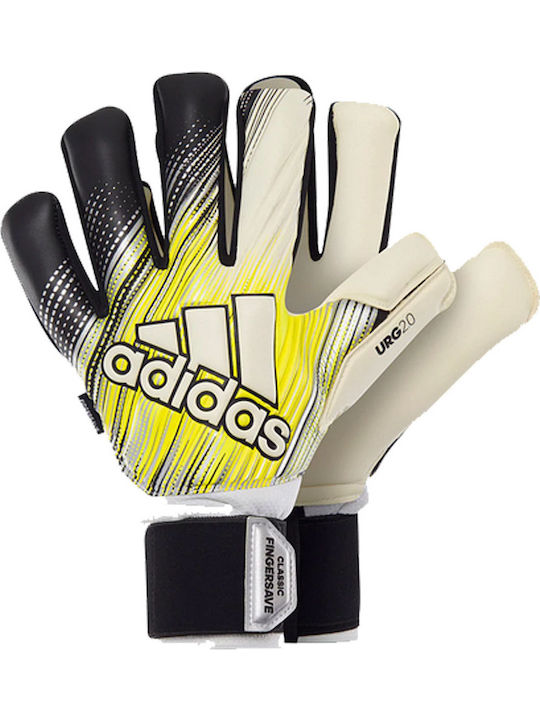 adidas Classic Pro Fingersave Γάντια Τερματοφύλακα Ενηλίκων Λευκά