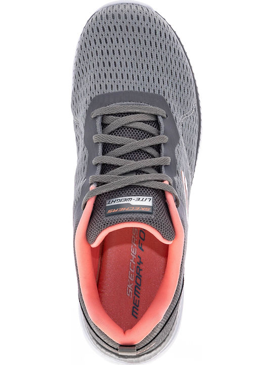 Engineered Mesh Lace-Up Sneakers Gray